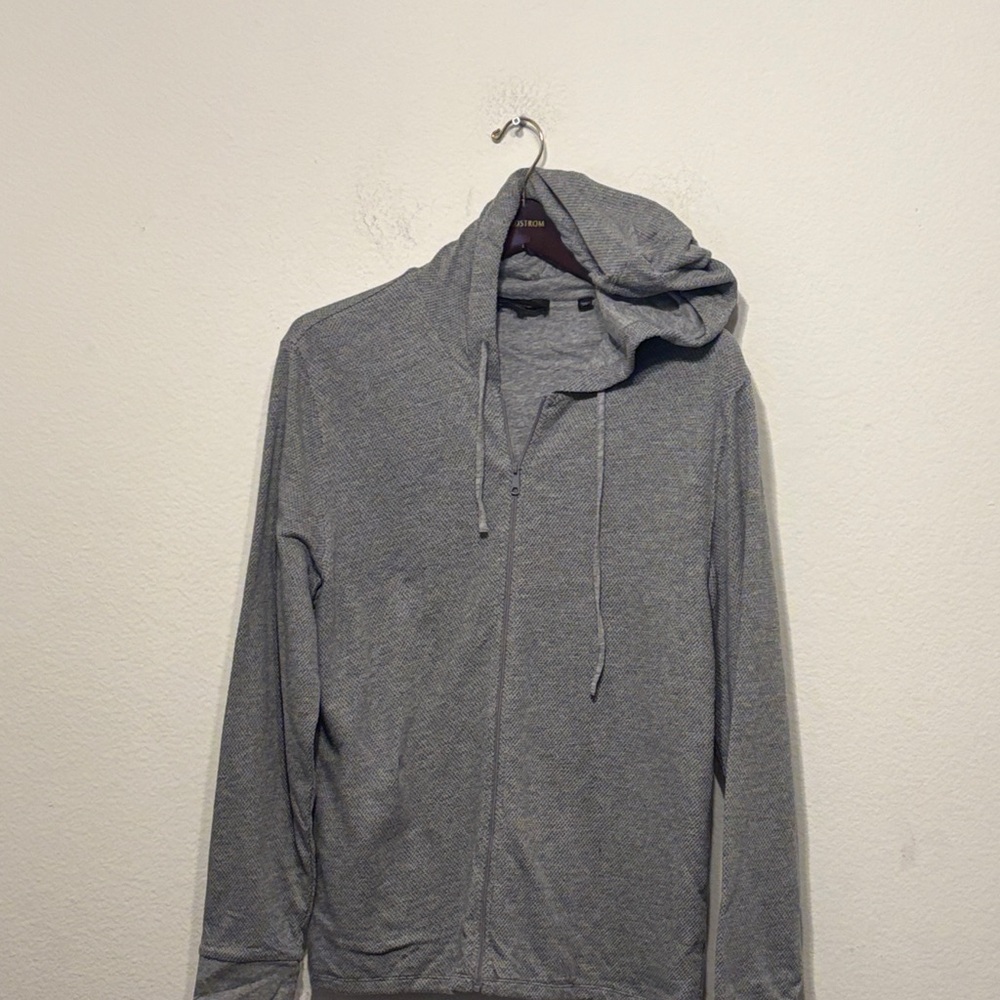 Vince Men's Zip-Up Gray Sweater